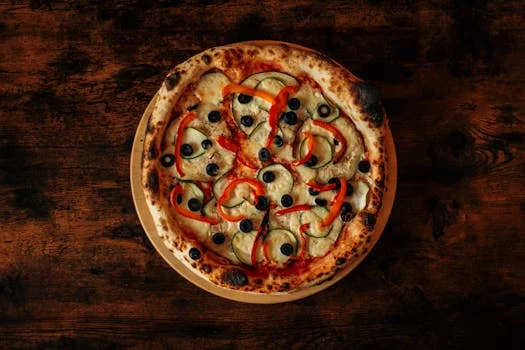 hawaiian pizza with ham and pineapple chunks